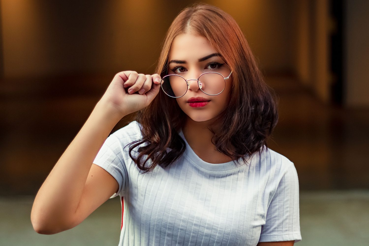 Fashion eyewear portrait