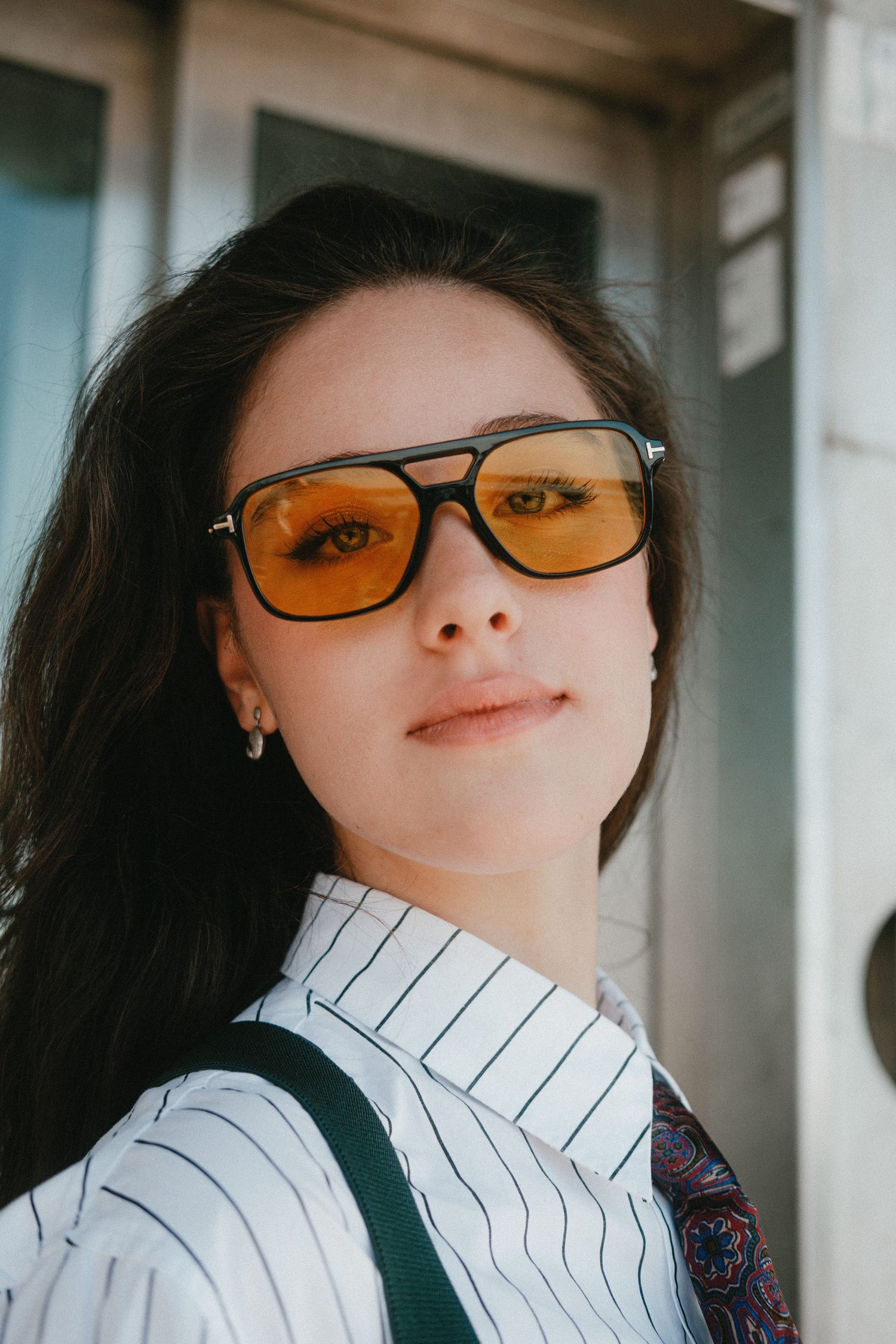 Woman wearing sunglasses